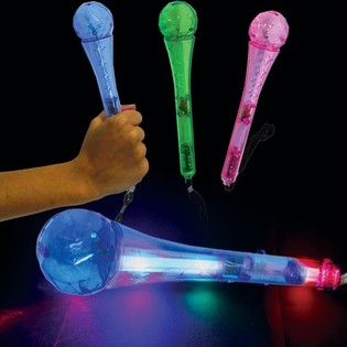 &Scaron;viečiantis Žaislinis Mikrofonas LED (12 vnt.)
