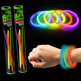 12 vnt. &Scaron;viečiančios lazdelės Glow Sticks tūbelėje (22 tūbelės)