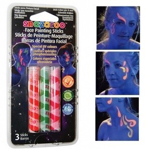 SNAZAROO - Specialūs UV Veido Dažai (6 vnt.)