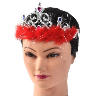 Sidabrinė Princesės Karūna su Pliu&scaron;u - 4 Modelis (12 vnt.)