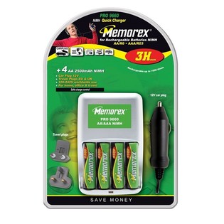 MEMOREX PRO 9660 - Ġkroviklis + 4x Ġkraunamos AA Baterijos (1 vnt.)