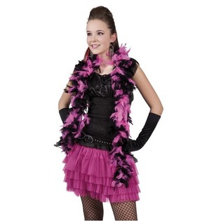 Juoda/Rožinė Boą Princesėms 180 cm (6 vnt.)