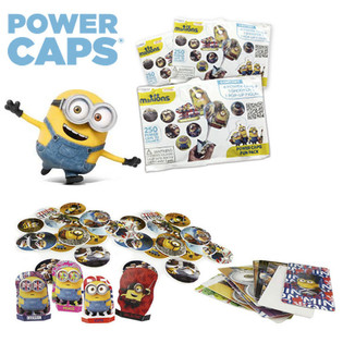 DISKŲ &Scaron;AUDYKLĖS MINIONS POWER CAPS FUN PACK BLINDBAG (100 vnt.)