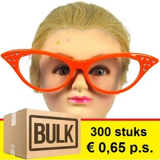 ***DIDMENINIS PASIŪLYMAS*** DIDELI ORANŽINIAI VAKARĖLIŲ AKINIAI (300 vnt.)