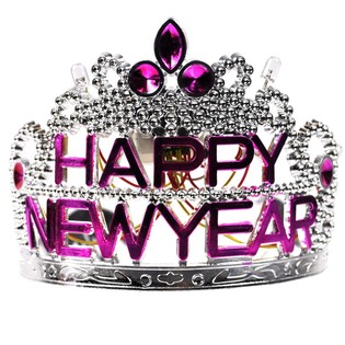 Karūna HAPPY NEW YEAR su ap&scaron;vietimu (10 vnt.)