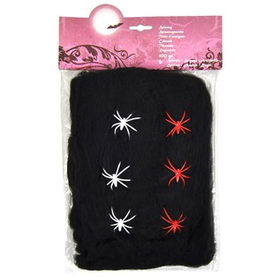 Juodas Voratinklis Helovinui 100g su 6 Vorais (6 vnt.)