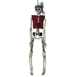 Pakabinamas skeletas piratas 40 cm (6 vnt.) - Didmeninė Helovino prekyba