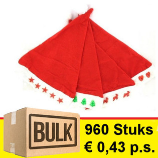 *** DIDMENINIS PASIŪLYMAS *** &Scaron;VIEČIANČIOS KALĖDINĖS KEPURĖS MIX (960 vnt.)