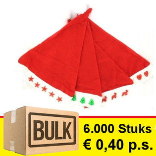 ***DIDMENINIS PASIŪLYMAS*** &Scaron;VIEČIANČIŲ KALĖDINIŲ KEPURIŲ RINKINYS (6 000 vnt.)