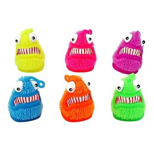 DIDELI &Scaron;VIEČIANTYS PUFFER MONSTRAI SU &Scaron;VIESA &Oslash;9,5CM (12 vnt.)