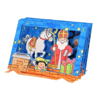 Sinterklaas / &Scaron;v. Mikalojaus 3D Erdvinio Atviruko Kūrybinis Rinkinys (12 vnt.)