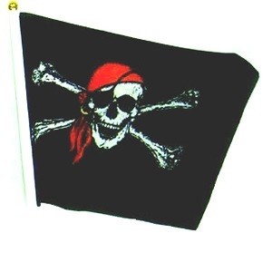 PIRATŲ VĖLIAVĖLĖ ANT PAGALIUKO (48 vnt.)