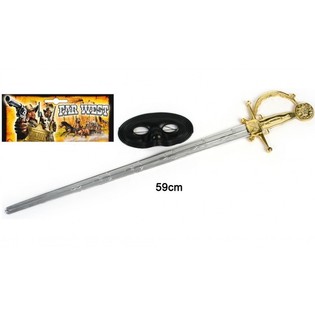 Zoro kaukės ir kardo rinkinys - 59 cm (6 vnt.)