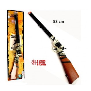 DIDELIS VESTERNO PISTOLETAS SU KAPSULĖMIS, 8 &Scaron;ŪVIŲ, 53 CM (12 vnt.)