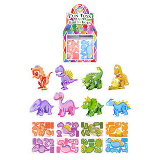 Mini 3D Dinozaurų Dėlionės Stende (144 vnt.)