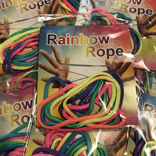RAINBOW ROPE - Spalvotos vaivorykštės virvutės (12 vnt.)