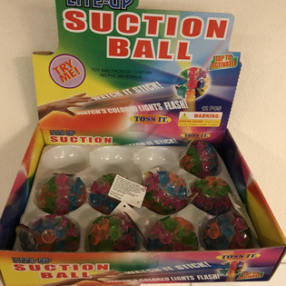 Šviečiantys Kamuoliukai su Siurbtukais Display Pakuotėje (12 vnt.)