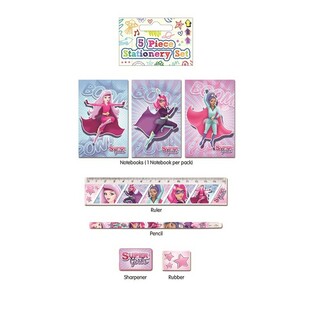 5 DALIŲ RA&Scaron;YMO REIKMENŲ RINKINYS &bdquo;SUPER GIRLS&ldquo; (24 vnt.)