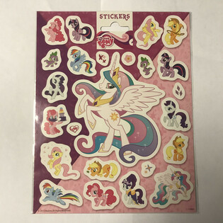 Dideli &bdquo;My Little Pony&ldquo; lipdukų lapai, 20x16 cm (10 vnt.)