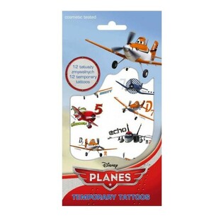 TATUIRUOTĖS &ndash; DISNEY LĖKTUVAI (PLANES) LAIKINOS TATUIRUOTĖS, 20 x 10 cm (10 vnt.)