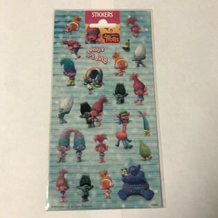 Lipdukų lapas: TROLLS, 20 x 10 cm (10 vnt.)