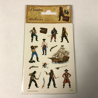 LIPDUKŲ LAPAS: PIRATAI, Matm. 16 x 9 cm (10 vnt.)