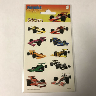LIPDUKŲ LAPAS: FORMULĖS 1 LENKTYNINIAI AUTOMOBILIAI, 16 x 9 cm (10 vnt.)