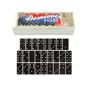 DOMINO ŽAIDIMAS MEDINĖJE DĖŽUTĖJE (12 vnt.)
