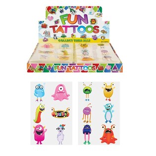 Linksmos tatuiruotės &ndash; Modelis: Monstrai (96 vnt.)