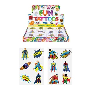 Smagios Laikinos Tatuiruotės &ndash; Modelis: Superherojai (96 vnt.)
