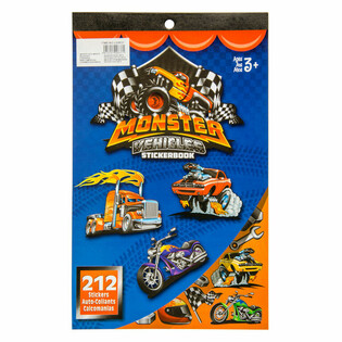 Monster Truck lipdukų knygelė 212 dalių (12 vnt.)