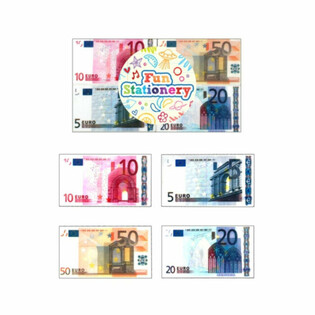 Euro banknotų formos trintukai (24 vnt.)