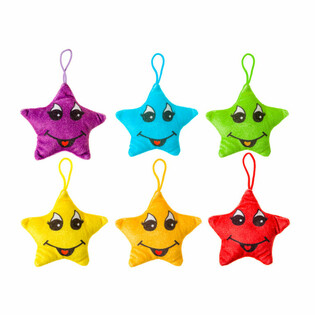 LINKSMI PLIU&Scaron;INIAI ŽVAIGŽDUTĖS - 12 cm (24 vnt.)