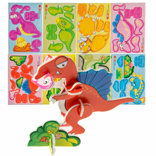 3D Dinozaurų dėlionės (48 vnt.)