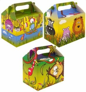 Vaiki&scaron;ko meniu dėžutė &ndash; Džiunglės &ndash; 14 x 9,5 x 18 cm (12 vnt.)