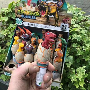 3D Dinozaurų muilo burbulų lazdelės (24 vnt. ekspozicijoje)