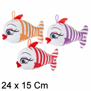 Pliu&scaron;inė linksma žuvis didelėmis lūpomis - 24 cm - Mix (12 vnt.)