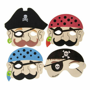 PIRATŲ KAUKĖS I&Scaron; PUTPLASČIO - BERNIUKAMS (60 vnt.)