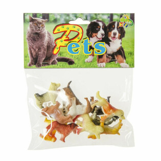 12 dalių Žaislinių Figūrėlių Rinkinys &Scaron;unys ir Katės