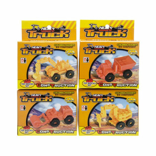 BRICKS STATYBINĖS KALADĖLĖS - STATYBINIŲ TRANSPORTO PRIEMONIŲ MIŠINYS (12 vnt.)