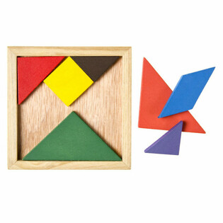 Medinių Tangram dėlionės rinkinys (12 vnt.)