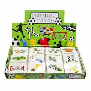 Fun tatuiruotės &bdquo;Futbolas&ldquo; - 48 pakuočių ekranas (12 tatuiruočių pakuotėje)