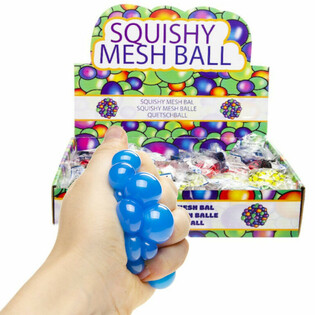 SQUISHY KAMUOLIUKAS - Diametras: 5 CM - RY&Scaron;KIŲ SPALVŲ MIX EKSPOZICIJOJE (24 vnt.)