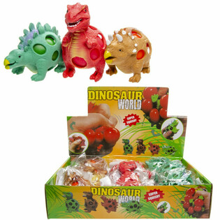 Mink&scaron;tas dinozauro kamuoliukas su tinkleliu &bdquo;Squishy Mesh&ldquo; &ndash; ekspozicija (12 vnt.)