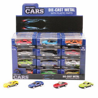 SPORTINIŲ AUTOMOBILIŲ MI&Scaron;INYS, MASTELIS 1:72 STENDE (48 vnt.)
