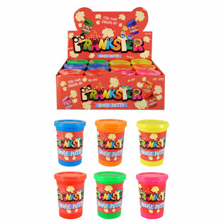 Neoninis Garsus Skleidžiantis Plastilinas - Display (12 vienetų)