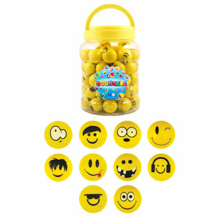 &Scaron;oklieji Kamuoliukai Smiley Funny Faces &Oslash;3,3cm Indelyje (72 vnt.)