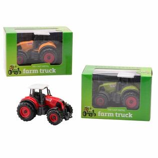 FARM MASTERS - Metalinis traktorius dovanų dėžutėje (12 vnt.)