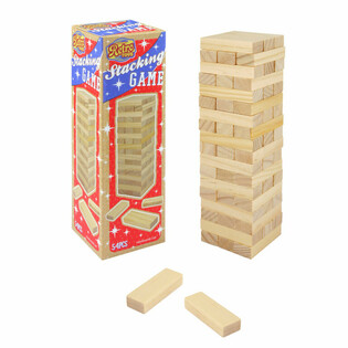 RETRO TOYS - MEDINIS BOK&Scaron;TAS - Jenga Žaidimas 54 dalių (1 vnt.)