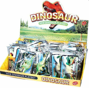 Dinozaurų figūrėlių rinkinys stende (36 vnt.)